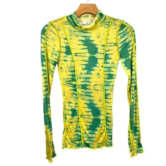 𝅺WILFRED Orbit Turtleneck Modal Long Sleeve Top Citron/Green Size XXS - Picture 6 of 10